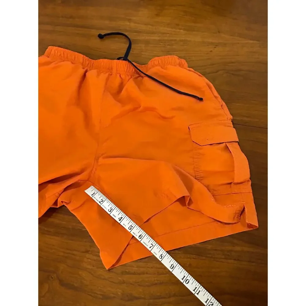 Orange L.L. Bean Cargo Mesh-Lined Swim Trunks | Water Shorts‎ - (Men's L)